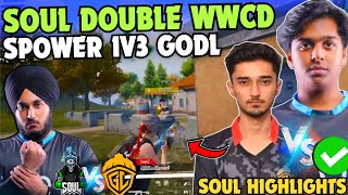 iQOOSouL Impossible Double WWCD ✅😳 SPOWER 1v3 GodL 🔥 SOUL vs GODL 4v4 🥵 Team SouL 🚀