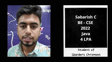 Successfully placed as a Graduate Engineer Trainee| Student Review & Experience at QSpiders Chrompet