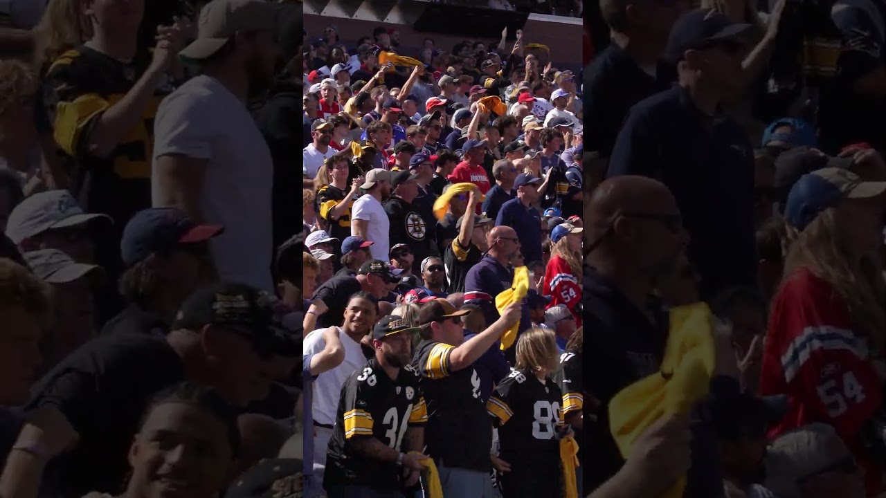 The Terrible Towels are out at Gillette Stadium