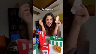 😱₹65 Budget Challenge: KFC FOOD CHALLENGE! #thakursisters #shorts