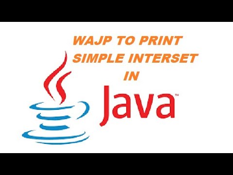 Java Language Program To Calculate Simple Intrest||How to calculate ...