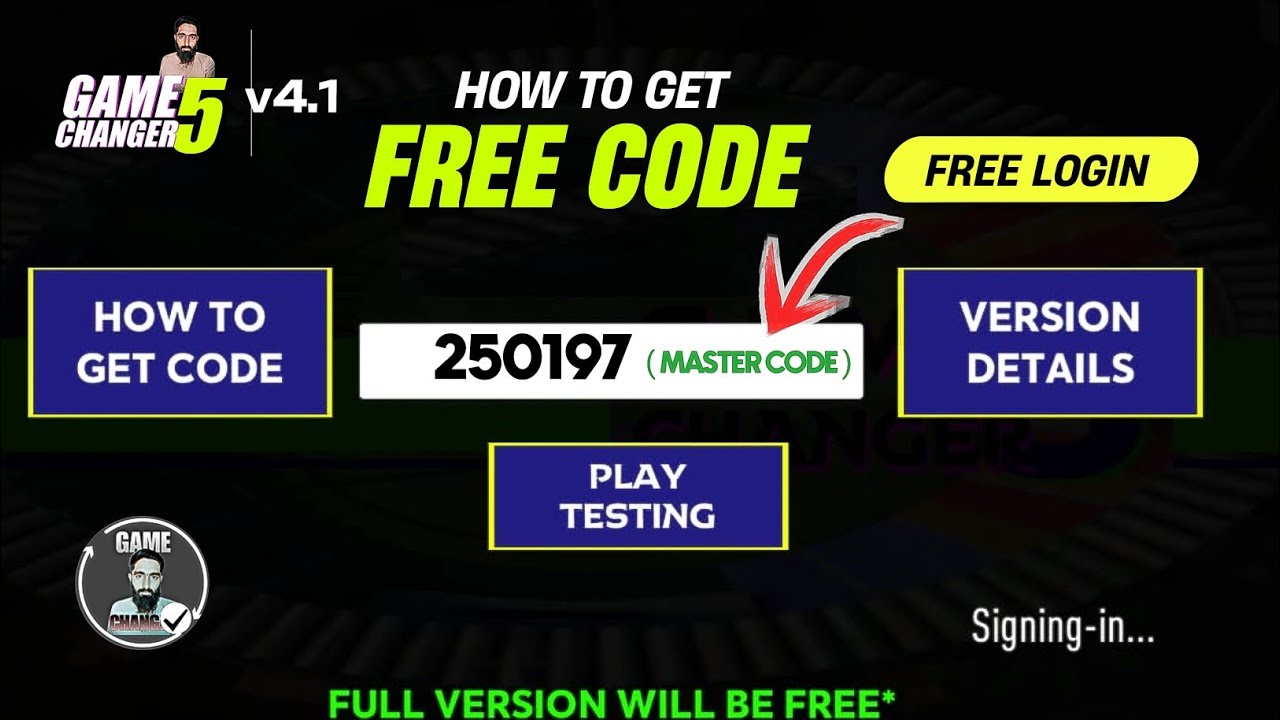 Game Changer 5 Free Code ! 