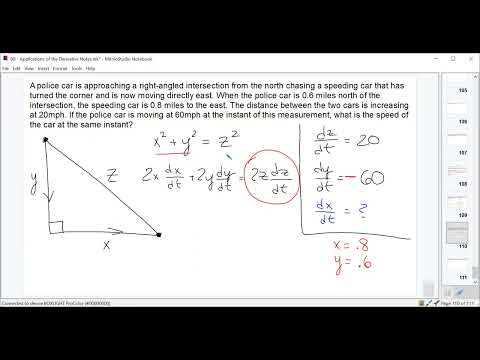 Applications of the Derivative Lecture 16 - Related Rates