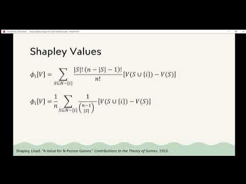 Using Shapley Values for Data Valuation - YouTube