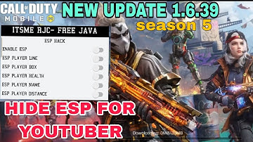ITSME RJC+ JAVA CALL OF DUTY HIDE ESP NEW UPDATE 1.6.39 GARENA  MOD MENU CODM FOR YOUTUBER