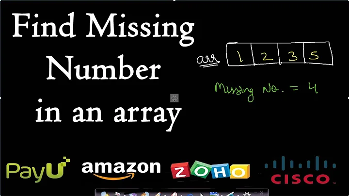Find missing number in an array