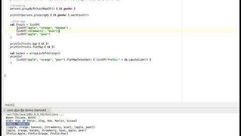 Kotlin: map, flatmap, filter, group