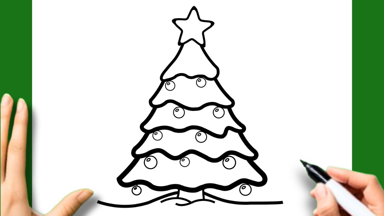 COMO DESENHAR UMA ÁRVORE DE NATAL PASSO A PASSO | desenhos de natal ...