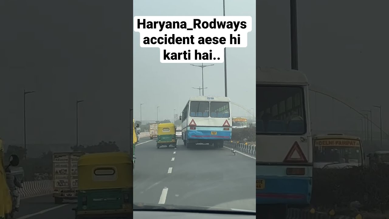 Haryana roadways se bach gaye aaj to   haryanaroadways  delhi  rashdriving  accidentnews  bus