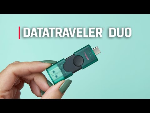DataTraveler® Duo USB Flash Drive -- два интерфейса USB-A и USB-C со сдвижными колпачками