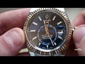 Blue Rolex SkyDweller - How to Use the Ring Command Bezel