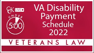 VA Disability Pay Dates for 2022