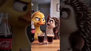 duck fight with porcupine #ai #aivideo