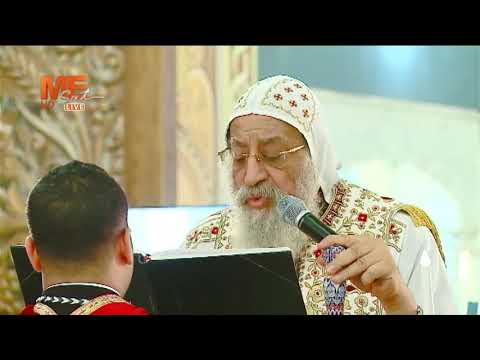 الإنجيل بصوت البابا تواضروس الثاني في قداس ترقية خمسة أساقفة إلى مطارنة بالكاتدرائية بالعباسية