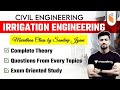 Irrigation Engineering | Marathon Class Civil Engineering by Sandeep Jyani | Complete Subject