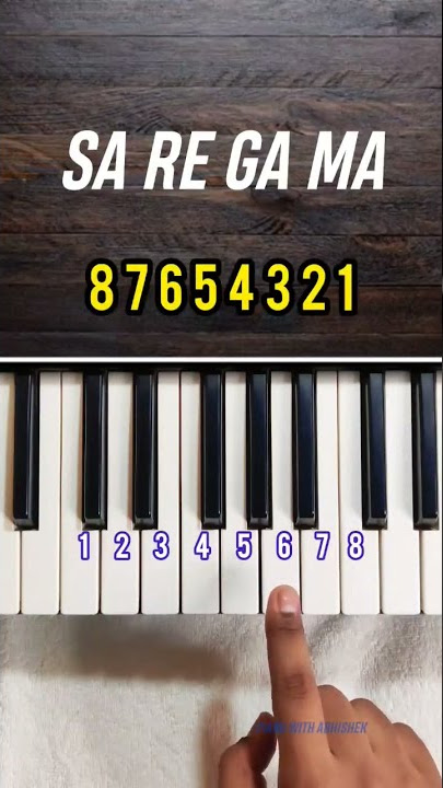 SA RE GA MA | Piano Lesson With Numbers