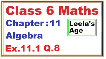 Ex.11.1 (Q.8) Chapter:11 Algebra | Ncert Maths Class 6 | Cbse