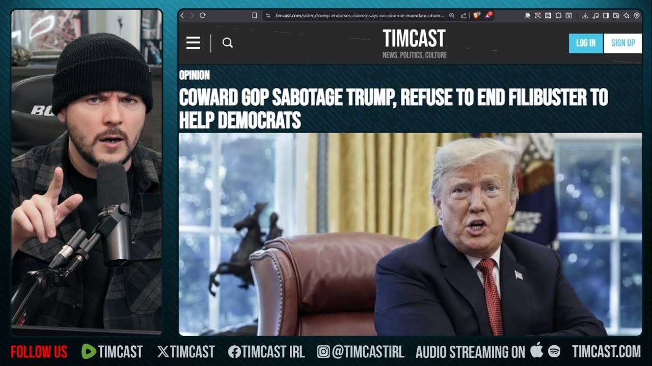 COWARD GOP Refuse To End Filibuster Despite Trump Demand, Congress Fomenting Violence | Tim Pool COWARD GOP Refuse To End Filibuster Despite Trump Demand, Congress Fomenting Violence | Tim Pool