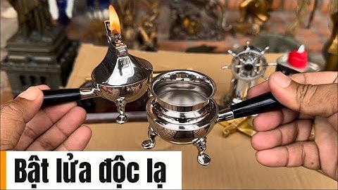 Bật lửa độc lạ _ Bật lửa xăng đá _ Tượng đồng xưa #đồcổcầnthơ #đồcổ #batluaco 