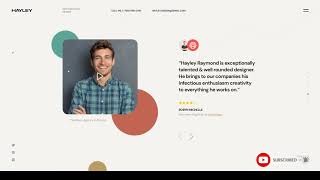 Hayley - Personal CVResume WordPress Theme portfolio cv Easy Create Website