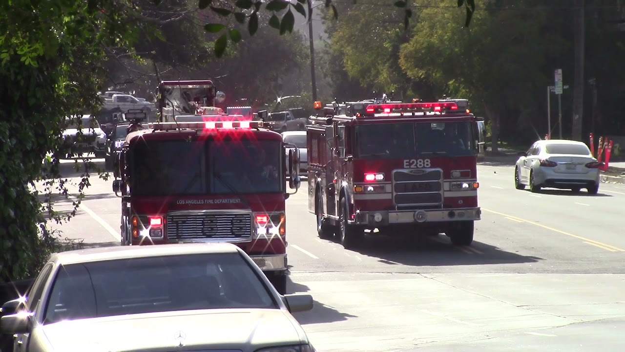 **PRE ARRIVAL** Lafd Light force 88 responding to a fire. 4/17/21