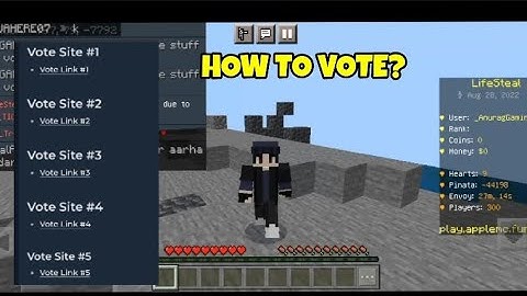 How To Vote In Apple MC Server In Minecraft