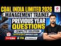 Coal India Management Trainee Class | CIL MT Civil Classes | CIL MT Civil PYQ Class | Shubham Sir