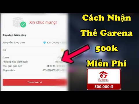 Video [Free Fire] Cách Nhận 500k Thẻ Garena Miễn Phí Và Test... - youtube