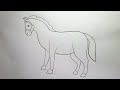 how to draw horse drawing easy step by step@DrawingTalent