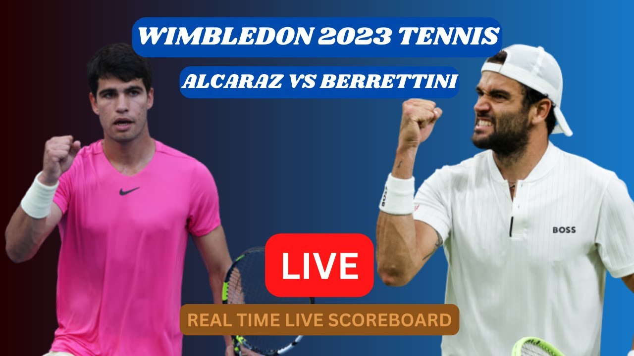 Carlos Alcaraz Vs Matteo Berrettini LIVE Score UPDATE Today 2023 Wimbledon Tennis Game Jul 10 2023