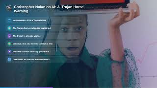 Christopher Nolan on AI as a 'Trojan Horse' #AI #FilmIndustry