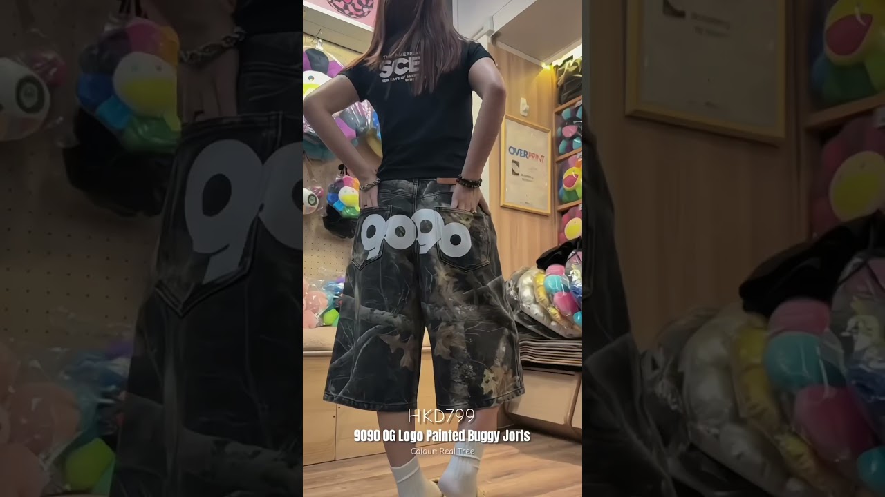 9090 OG Logo Painted Buggy Jorts – SOLE.POOL