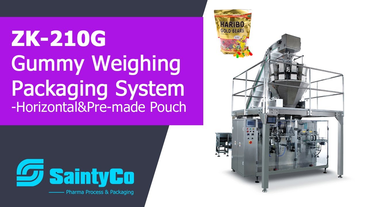 ZK210G Gummy Weighing Packaging system Horizontal&Pre made Pouch/Gummy Pouch Packing Machine-sainty