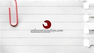 A few things that every writer needs (tip 5)