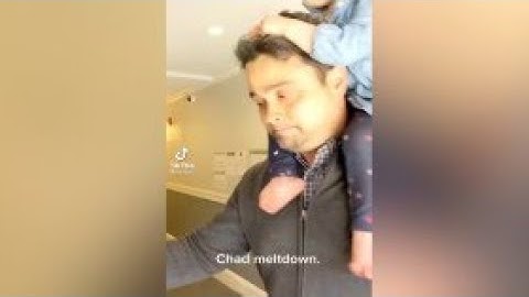 Male Karen Blocks Entrance Of Apartment Building While Carrying Baby On Shouders!