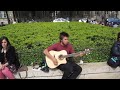 Busker performs "Angel From Montgomery" by Jon Prine @ Notre Dame