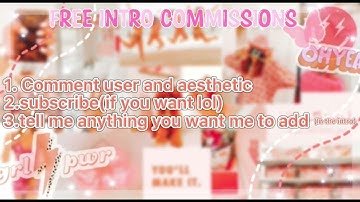 Intro commissions free! (Open)