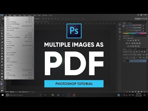 Export Multiple Images As Pdf | Photoshop Tutorial