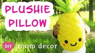 DIY Easy Kawaii pineapple Plush Pillow . Easy room decor  gift idea.