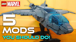 5 SIMPLE Mods To Do To Your LEGO MARVEL Quinjet!