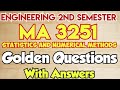 MA3251|Important Questions|With Answer|statistics and Numerical Methods|Important questions|2025|