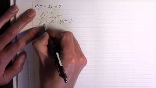 C43 Example problem solving a Cauchy Euler equation