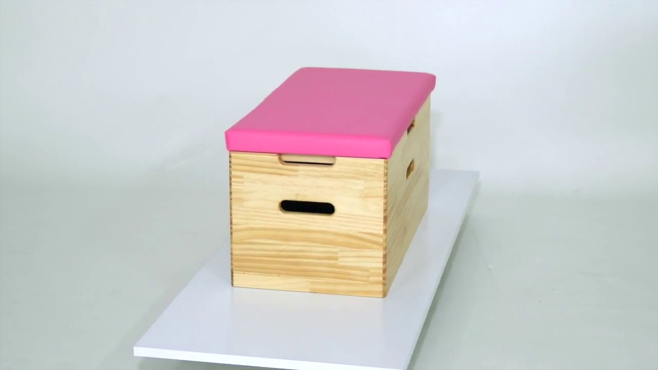 スツール(収納付／M)｜木製キッズコーナー、木製子供家具・キッズ椅子