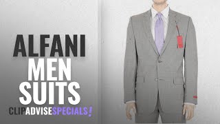 Top 10 Alfani Men Suits [Winter 2018 ]: Alfani RED 38L 32 X 32 Slim Fit Light Gray Stepweave Wool