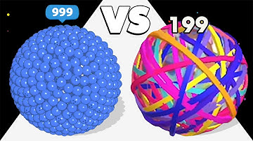 BOWLING GO /vs RUBBERBALL RUNNER ∞ ASMR Gameplay Android iOS • Ball Merge Math Games