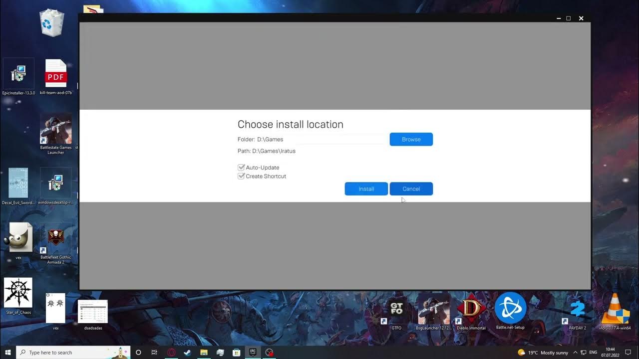 Locate installed game. Locate installed game