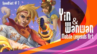 Painting Yin and Wanwan - Mobile Legends Art (Speedpaint #1)