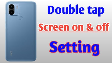 Poco c50 me double tap kaise kare /How to double tap in poco c50 mobile me /