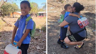 Alistando A Ivancito En Su Primer Día De Escuela Y Así Fue Su Primer Día 