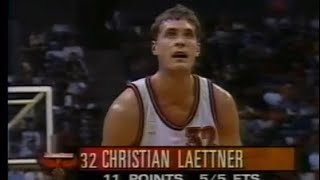 Christian Laettner Career High 37pts vs Bulls (1996)